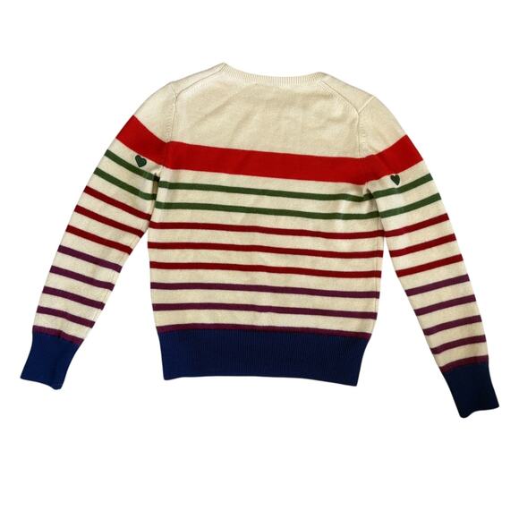 VTG Brooks Brothers Red Fleece Striped Wool Sweater Academia Preppy Sailor Multi - Picture 7 of 8